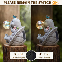 Load image into Gallery viewer, MININOVA Turtle Statues with Solar Light, Gray, Outdoor Decoration