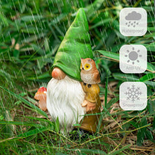 Load image into Gallery viewer, WONDHOME Garden Gnome Sculptures Statues Resin Decor Owl Mushroom Solar LED Lights Lantern Female Outdoor Gnomes Garden Figurines for Patio Yard Lawn House Farmhouse Decorations Gifts,Owl …