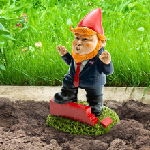 Load image into Gallery viewer, BigMouth Funny Outdoor Garden Gnomes Orange Overlord Wall Building Presidential Statue Decor