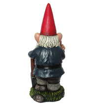 Load image into Gallery viewer, World Of Wonders Naughty Garden Gnome with Axe Flipping Bird Statue
