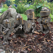 Load image into Gallery viewer, Knight Gnomes Guard Garden Statues 2021 Christmas Guardians Gnomes, Renaissance Medieval Cross Templar Crusader Figurine, Armor Miniature European Knights Sculpture for Yard Lawn Art Decor (8 pcs)