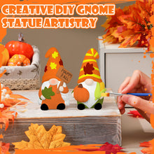 Load image into Gallery viewer, Seenelling 2 Pack Fall Ready to Paint Your Own Gnome Statues 4'' DIY Unpainted Ceramics Gnome Figurines Kit Blank Paintable Ceramics for Classroom Art Crafts Fall Autumn Gnomes Decorations