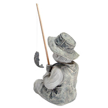 Load image into Gallery viewer, Design Toscano NG32122 Frederic the Little Fisherman of Avignon Boy Fishing Garden Statue, 38 cm, Polyresin, Two Tone Stone