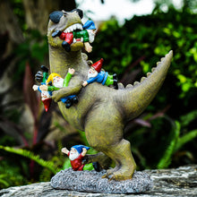 Load image into Gallery viewer, ACHYHAVIN Garden Gnome Statues Garden Decor - Large Dinosaur Eating Gnomes Outdoor Decor for Patio,Lawn,Yard Decor - Uique Housewarming Gift