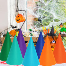 Load image into Gallery viewer, Fengek 7 Packs Gnome Hats, Felt Dwarf Hats for Unisex Adults Teens Elf Hats for Halloween Christmas Party Costume Supplies, Multicolor 3