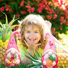 Load image into Gallery viewer, Shappy 2 Pcs Summer Gnomes Decor Flamingo Beach Tropical Tiered Tray Kitchen Table Home Decoration Small Statue Flamingo Lovers Gifts