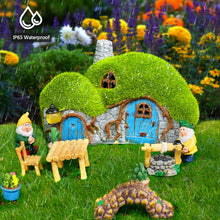 Load image into Gallery viewer, Darkdec Garden Statues Outdoor Decor - Fairy House with Waterproof Solar Lights Resin Figurines for Yard Lawn Porch Outside Ornament or Garden Gift
