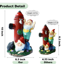 Load image into Gallery viewer, Weculop Garden Gnomes Statues Outdoor, 10” Tall Hydrant Gnomes Figurines, Funny Decoration for Yard, Patio Lawn Decor, Ideal Gifts for Gnomes Lover, House Warming