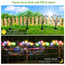 Load image into Gallery viewer, XRR Solar Garden Lights, 2Pack 6LED Solar Firefly Lights Vibrant Solar Powered Starburst Swaying Lights Outdoor, Waterproof Christmas Landscape Stake Lights for Yard Patio Pathway Lawn(Multi-Color)