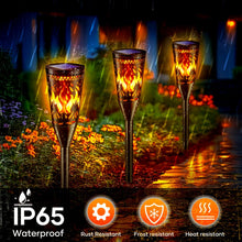 Load image into Gallery viewer, FIFlying Solar Garden Light 10 Pack - IP65 Waterproof Outdoor Solar Torch Light with Realistic Dancing Flame Effect,Pathway Lights for Patio, Lawn, Yard Decor
