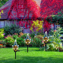 Load image into Gallery viewer, LAIAMER Solar Gnome Garden Lights, Outdoor Gnome Statue with Bees & Honey Jars, Solar Powered Fairy Garden Lights Gnome Decorations for Home Outside Yard Lawn Patio Gnomes Gifts (Bee)