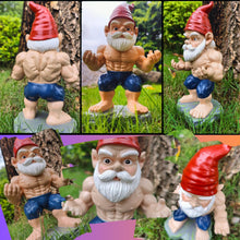 Load image into Gallery viewer, GIOMLE Bodybuilder Garden Gnome - Muscle Gnomes Statue, Funny Outdoor Decor for Home, Patio & Gym, Weatherproof Lawn Decoration, Unique Gifts for Men/Women & Fitness Enthusiasts