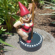 Load image into Gallery viewer, Funny Woman Dancing Gnome, Pole Dance Garden Gnomes, Funny Outdoor Indoor Statue for Home, Creative Figurine Decoration for Patio Lawn Garden Yard Art (Red)