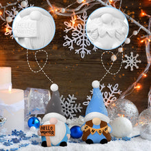 Load image into Gallery viewer, Seenelling 2 Pack Winter Gnomes Ready to Paint Your Own Gnome Statues 4'' DIY Winter Unpainted Ceramics Figurines Kit Blank Paintable Ceramics for Art Crafts Winter Christmas Decor