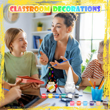 Load image into Gallery viewer, Seenelling 2 Sets Ready to Paint Your Own Gnome School Gnome Ceramics to Paint Teacher Appreciation Gifts 4'' Unpainted Ceramic Figurine Kit for Teacher DIY Art Crafts Office Desk Home Table Decor