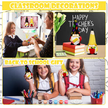 Load image into Gallery viewer, Seenelling 2 Sets Ready to Paint Your Own Gnome School Gnome Ceramics to Paint Teacher Appreciation Gifts 4'' Unpainted Ceramic Figurine Kit for Teacher DIY Art Crafts Office Desk Home Table Decor