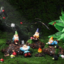 Load image into Gallery viewer, Gnomes Fairy Resin Statues Miniature Fairy Garden Accessories Mini Dwarf Figurine Fairy Miniature Ornament DIY Kit Micro Landscape Ornaments for Outdoor Indoor Patio Yard Lawn Fairy Garden Ornament