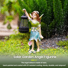 Load image into Gallery viewer, Pohabery Fairy Garden Statue Solar Garden Fairy with Lantern Light Outdoor Decoration Waterproof Solar Sculpture for Patio Yard Lawn Gift for Mom Grandma