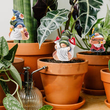 Load image into Gallery viewer, Chonsun Garden Gnomes Stakes 3 Inch Plant Decorations for Pots Outdoor Statues Indoor 3 Pack Large Garden Gnomes Decorations for Home