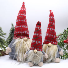 Load image into Gallery viewer, Fyne-Finds Fabric Christmas Gonks Plush Beard Nordic Xmas Gift Gonks Gnomes With Hat Holiday Decoration (Set of 3)