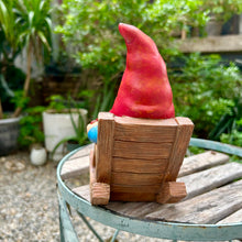Load image into Gallery viewer, Drinking Coffee Faceless Garden Gnome Statue Decoration 7.3" Figurine Ornament for Indoor Outdoor Home Patio Yard Lawn