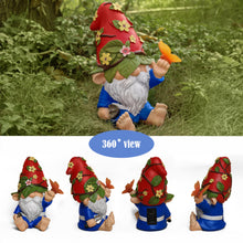 Load image into Gallery viewer, CALMMIND Solar Gnomes Garden Statues for Outside - 10.2" Solar Garden Gnomes Statues - Garden Gnomes Outdoor Statues for Garden Decor with 7 LED Lights and Butterfly - Housewarming Gifts