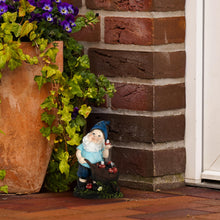 Load image into Gallery viewer, Relaxdays Garden Gnome with Toadstools, Weather & Frostproof, 14.5 x 10.5 x 7 cm, Figurine, Polyresin, Multicoloured