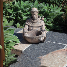 Load image into Gallery viewer, Roman Garden - St. Francis Bird Bath, 19H, Garden Collection, Resin and Stone, Decorative, Garden Gift, Home Outdoor Decor, Durable, Long Lasting