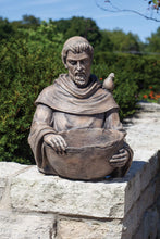 Load image into Gallery viewer, Roman Garden - St. Francis Bird Bath, 19H, Garden Collection, Resin and Stone, Decorative, Garden Gift, Home Outdoor Decor, Durable, Long Lasting