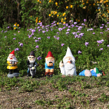 Load image into Gallery viewer, SHOWFEICAT Finger Smoking Elf Gnome, 6.5 Inches Gnome Garden Decorations Resin Statue Outdoor Statue Lawn Yard Balcony Porch Home Decorations Garden Decor