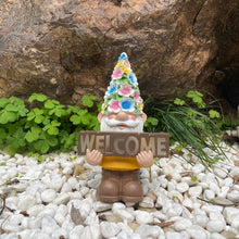 Load image into Gallery viewer, FESTGLOX Solar Garden Gnome Statue with Light, Solar Gnomes Decorations for Yard Outdoor Welcome Gnome Decor for Patio Gnome Mom Gift