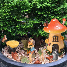 Load image into Gallery viewer, Sparkle Race Fairy Garden Accessories Kit with Miniature Figurines, Fairy Village Kit for Kids, Gnomes Garden Decorations, Outdoor & Indoor Ornaments