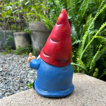 Load image into Gallery viewer, Middle Finger Gnome Statue 7.8in, Naughty Garden Gnome Statue Decoration and Lawn Ornament - Funny Garden Gnomes for Outdoor or Home Decor, Red, WSH004