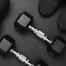 Load image into Gallery viewer, Equipped Gym - Weights Dumbbells Set With A Shaped 6 Tier Rack Stand. 5kg-25kg Pairs Cast Iron Gym Weights. Gym Equipment For Home And Commercial Use For Both Men And Women