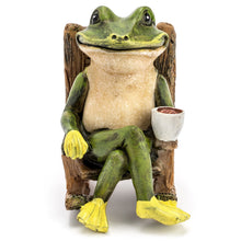 Load image into Gallery viewer, Miniature Frog Garden Statue - 2" Tall - Mini Outdoor Accessory Figurine for Fairy Garden