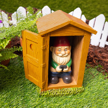 Load image into Gallery viewer, Kwirkworks Funny Garden Gnome - Outhouse Toilet Gnome Statue Figurine - Fun Gift