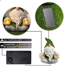 Load image into Gallery viewer, TERESA'S COLLECTIONS Garden Ornaments Outdoor, Lovely Yoga Gonks with Solar Light, Waterproof Resin Gonks Ornaments, Garden Decorations Gifts 15CM