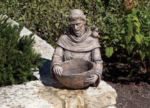 Load image into Gallery viewer, Roman Garden - St. Francis Bird Bath, 19H, Garden Collection, Resin and Stone, Decorative, Garden Gift, Home Outdoor Decor, Durable, Long Lasting