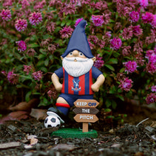 Load image into Gallery viewer, FOCO Officially Licensed Crystal Palace FC Keep Off The Pitch Football Garden Gnome