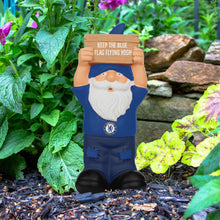 Load image into Gallery viewer, FOCO Officially Licensed Chelsea FC Slogan Sign Football Garden Gnome