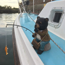 Load image into Gallery viewer, Bernie The Bear 20 cm Resin Garden Fishing/Pond Ornament