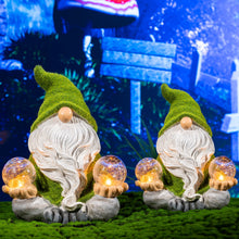 Load image into Gallery viewer, TERESA'S COLLECTIONS Garden Ornaments Outdoor, Lovely Yoga Gonks with Solar Light, Waterproof Resin Gonks Ornaments, Garden Decorations Gifts 15CM