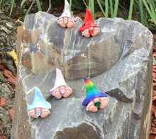 Load image into Gallery viewer, GlitZGlam Miniature Baby Girl Gnome “Chloe” – the Baby Gnome with the Pink Polka Dot Hat for the Fairy Garden