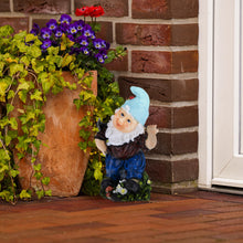 Load image into Gallery viewer, Relaxdays Garden Gnome with Hoe, Weatherproof, Frost Resistant, 32 x 19 x 14 cm, Figurine, Polyresin, Multicoloured