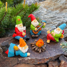 Load image into Gallery viewer, Miniature Garden Gnomes - Camping Gnome Kit of 5 pcs - Figurines and Accessories Set