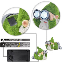 Load image into Gallery viewer, TERESA'S COLLECTIONS Garden Ornaments Outdoor, Lovely Spying Gonks Using Telescope with Solar Lights, Waterproof Resin Gonks Ornaments, Indoor Outdoor 26.5CM