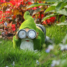 Load image into Gallery viewer, TERESA'S COLLECTIONS Garden Ornaments Outdoor, Lovely Spying Gonks Using Telescope with Solar Lights, Waterproof Resin Gonks Ornaments, Indoor Outdoor 26.5CM
