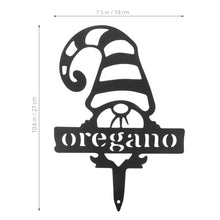 Load image into Gallery viewer, Toyvian Adorable Garden Gnome Stake Easy Ground Insertion Decor for Outdoor Garden Patio Cute Metal Dwarf Insert for Joyful Festivals Flower Pots More
