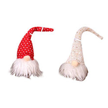 Load image into Gallery viewer, VALICLUD 2pcs christmas decorations indoor xmas hanging decor ornament christmas hanging swedish gnomes lighting plush swedish gnome doll plush gnomes glowing Gnome home decoration LED Tom
