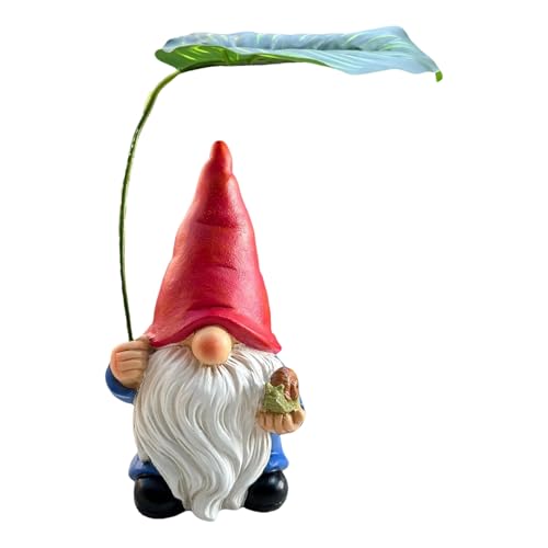 Uhngw Garden Gnome Statues - Funny Garden Gnomes Outdoor - 6.5inch Resin Naughty Figurines for Landscaping Porch Pool Patio Pond Flowerbed Front Beach Halloween Indoor Outside